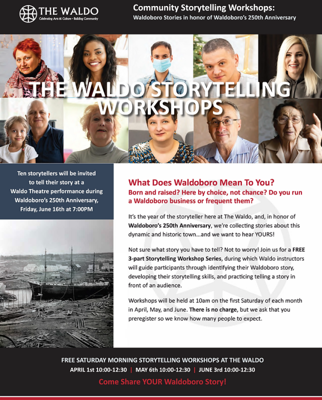 Free Storytelling Workshops At The Waldo PenBay Pilot